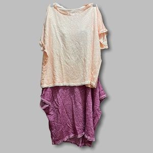 NWT/NWOT Young Fabulous & Broke 2 Pack Shirts Size S Oversized Tee Purple Orange